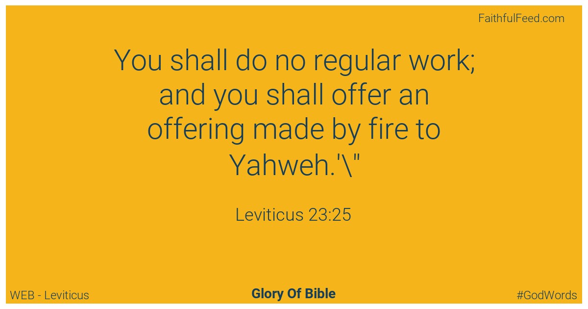 Leviticus 23:25 - Web