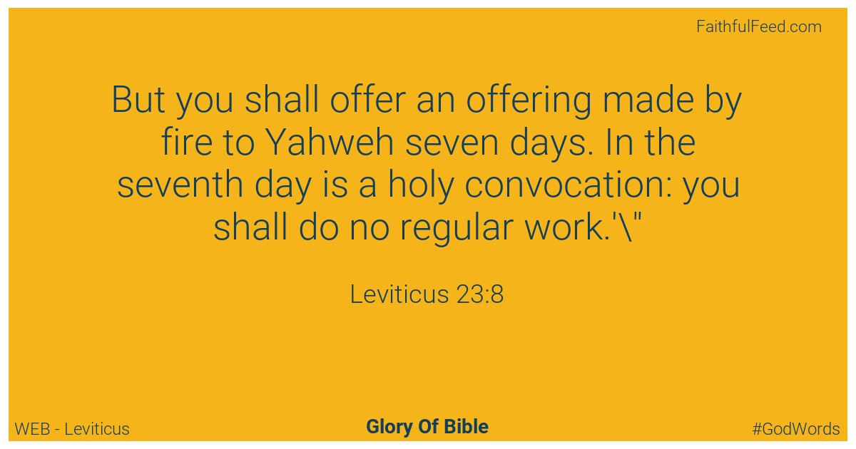 Leviticus 23:8 - Web