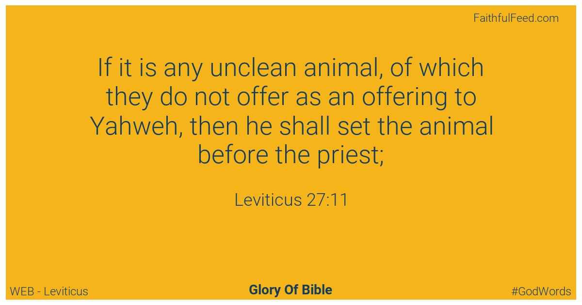 Leviticus 27:11 - Web