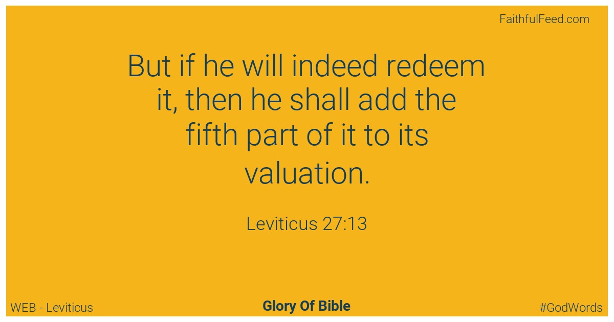 Leviticus 27:13 - Web