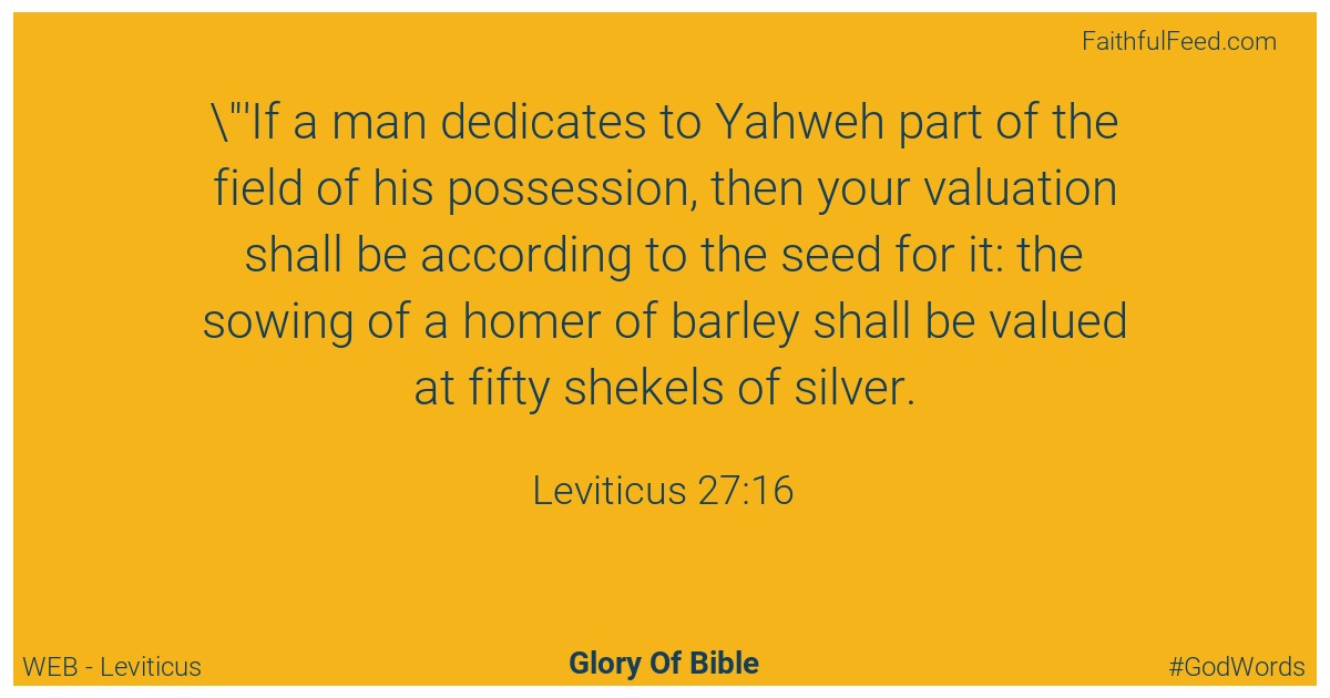 Leviticus 27:16 - Web