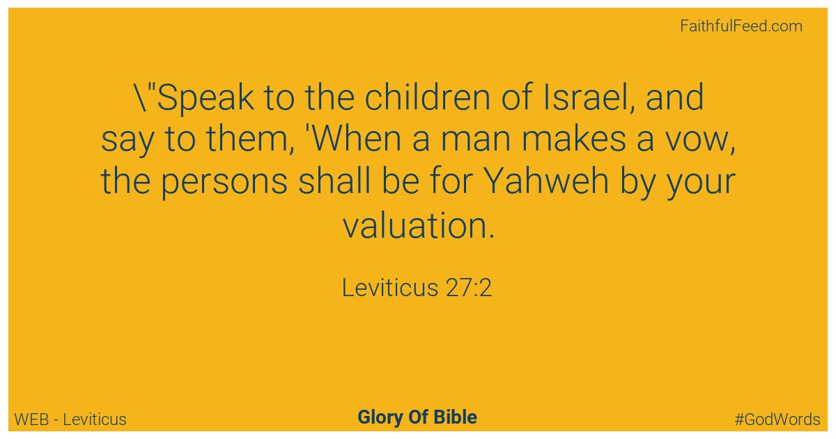 Leviticus 27:2 - Web