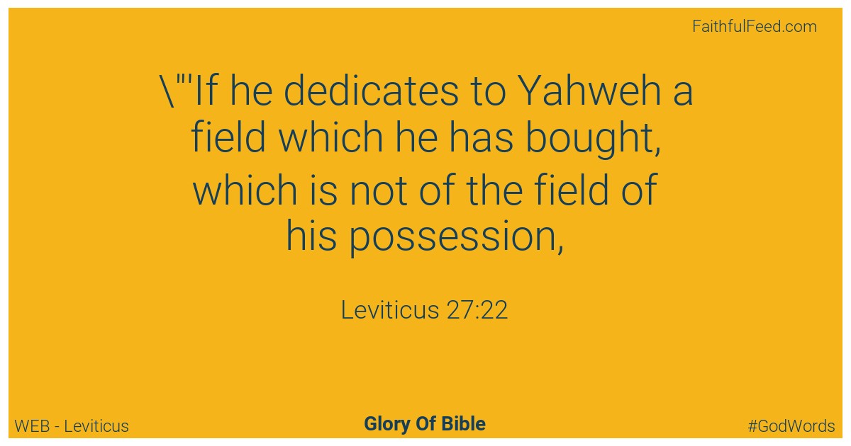 Leviticus 27:22 - Web