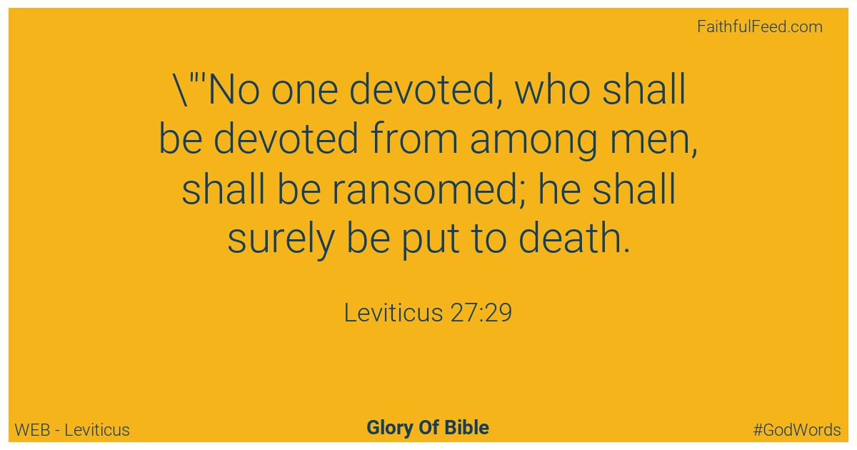 Leviticus 27:29 - Web