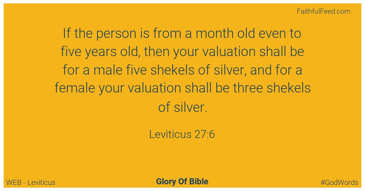 Leviticus 27:6 - Web