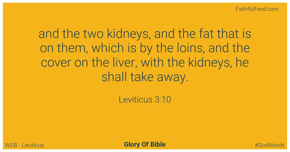 Leviticus 3:10 - Web