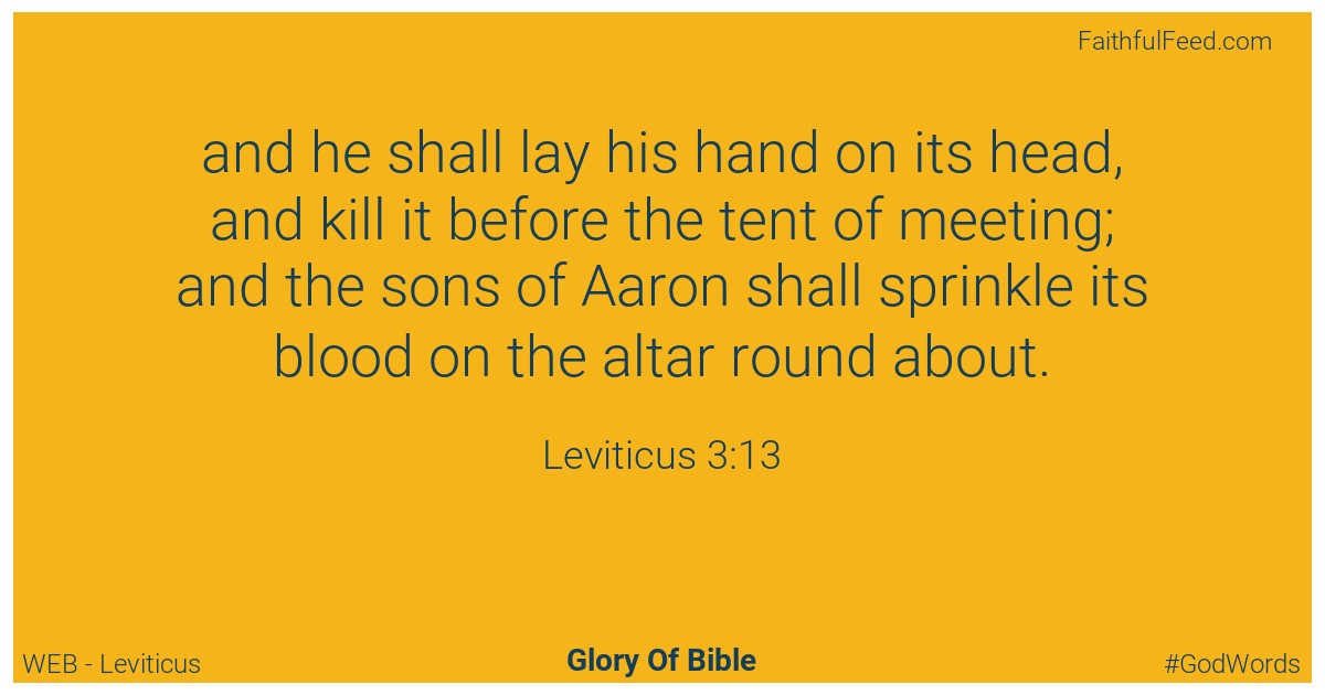 Leviticus 3:13 - Web