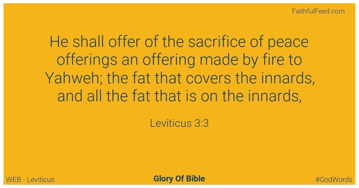 Leviticus 3:3 - Web