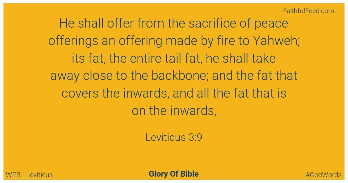 Leviticus 3:9 - Web