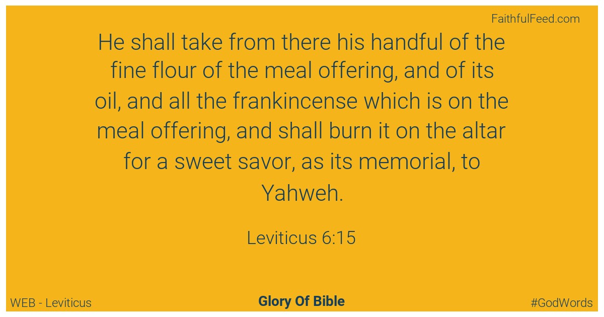 Leviticus 6:15 - Web