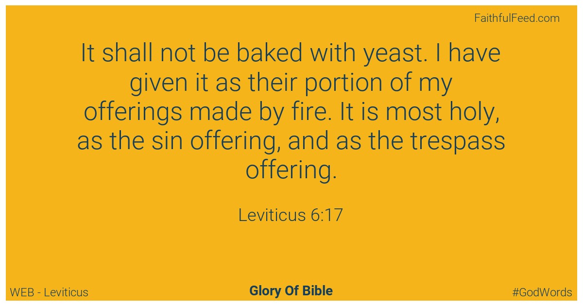 Leviticus 6:17 - Web