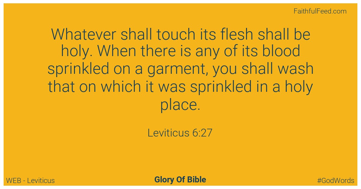 Leviticus 6:27 - Web