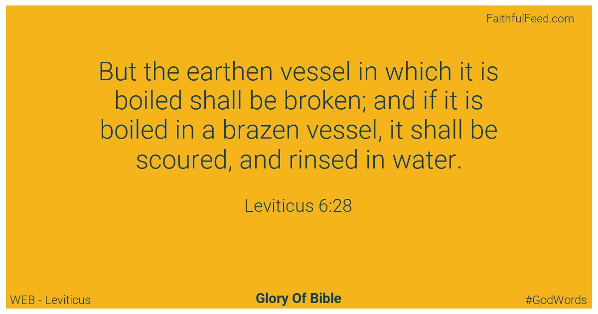Leviticus 6:28 - Web