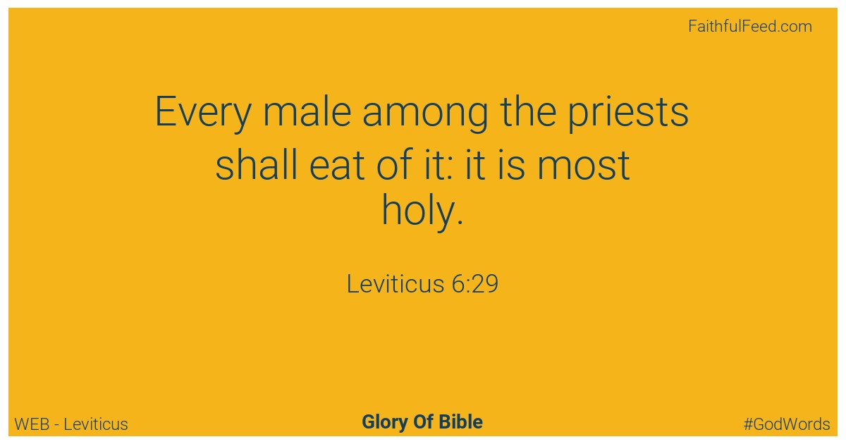 Leviticus 6:29 - Web