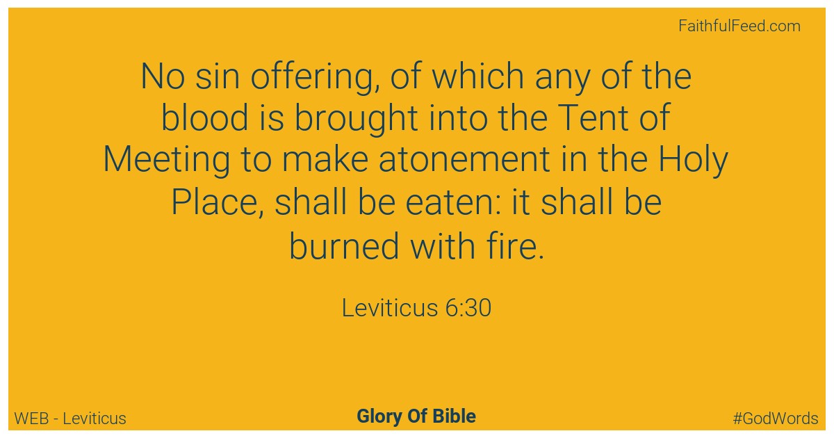 Leviticus 6:30 - Web