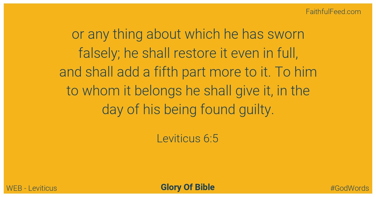 Leviticus 6:5 - Web