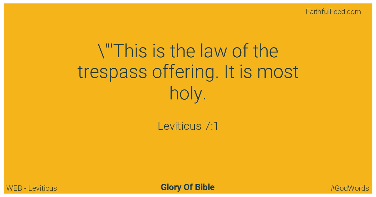 Leviticus 7:1 - Web