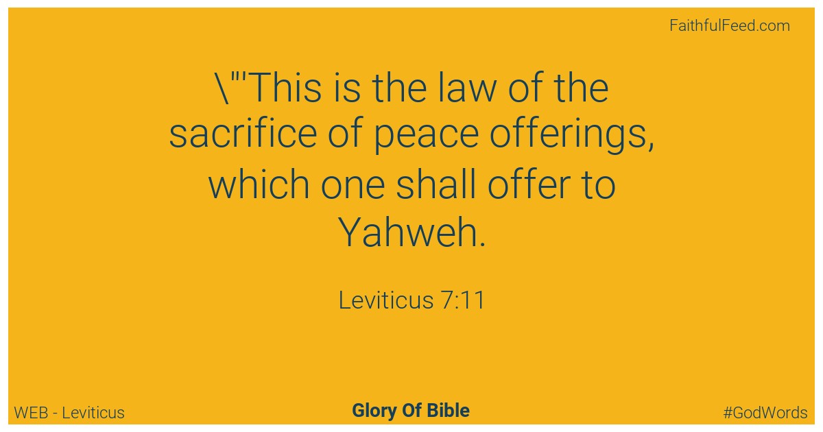 Leviticus 7:11 - Web