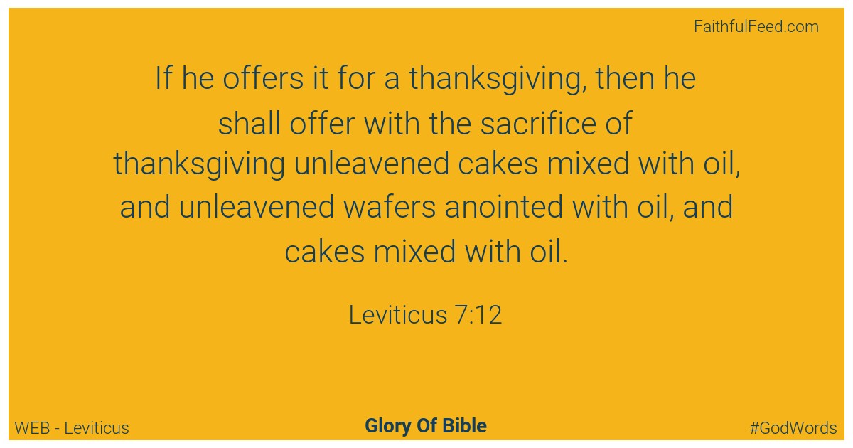 Leviticus 7:12 - Web
