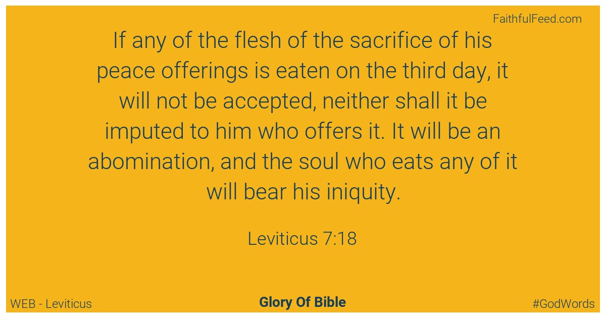 Leviticus 7:18 - Web