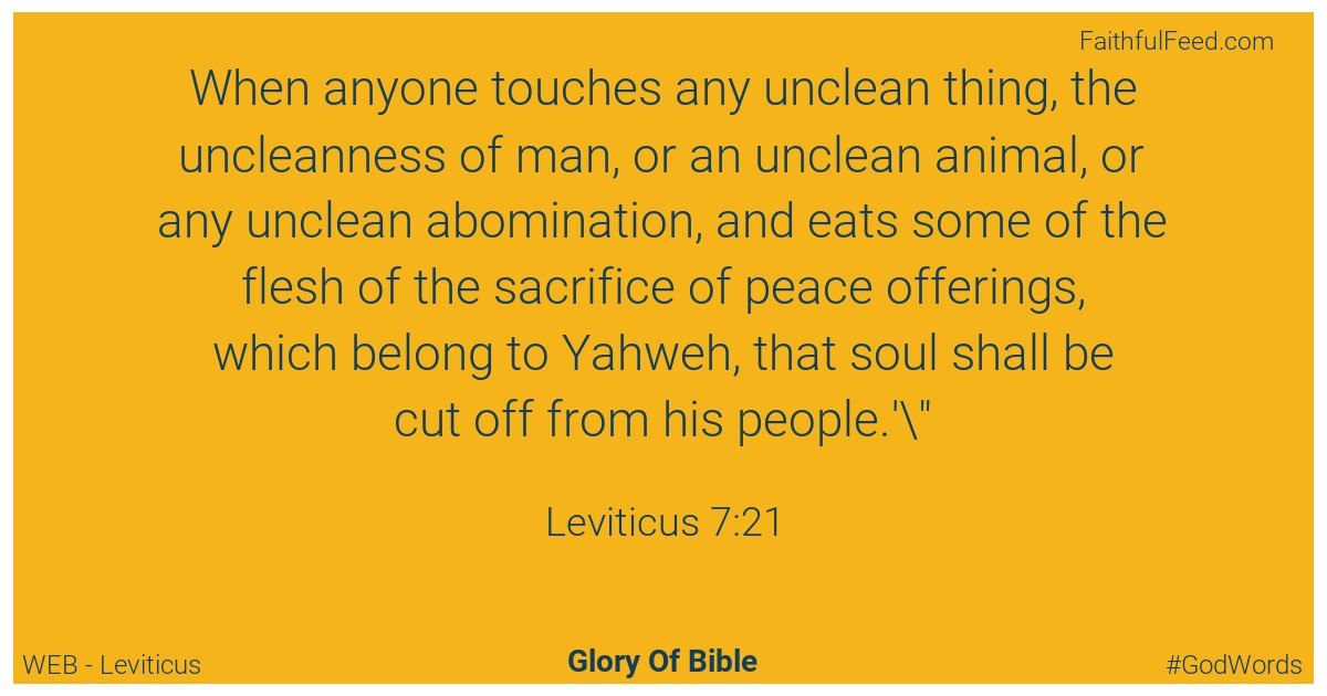 Leviticus 7:21 - Web