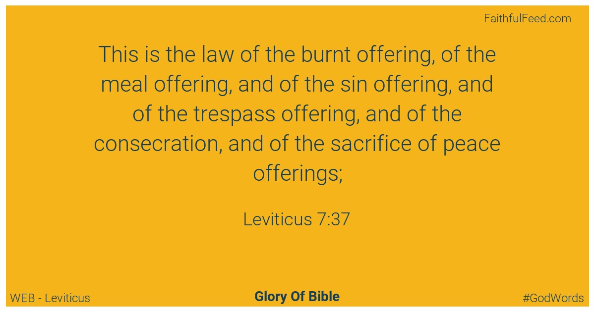 Leviticus 7:37 - Web