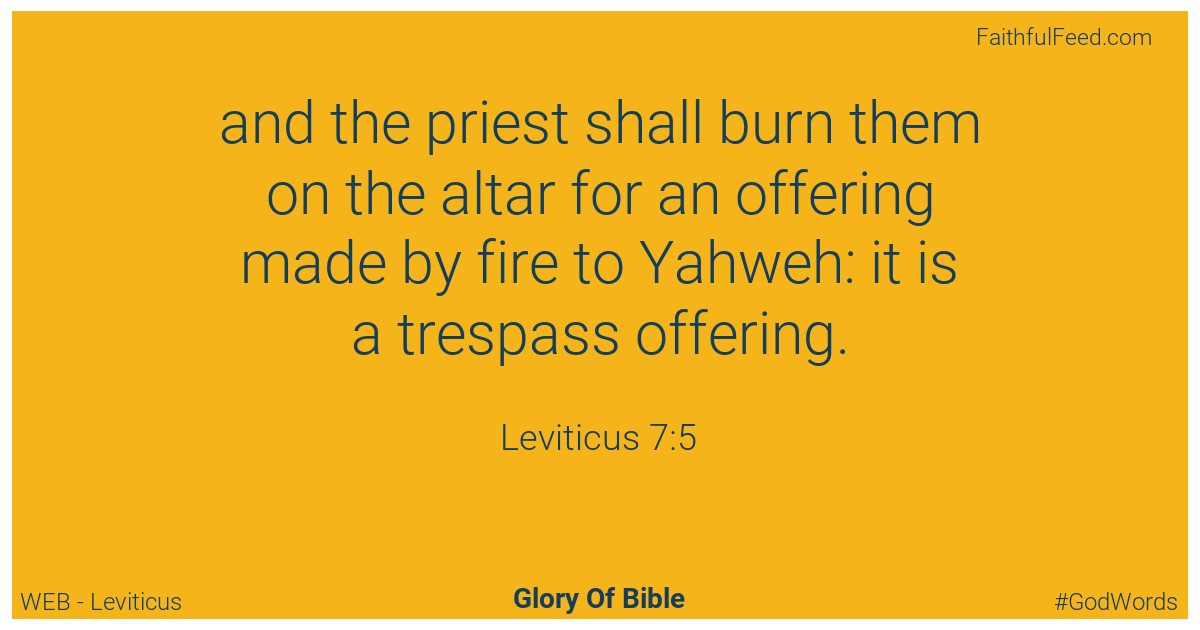Leviticus 7:5 - Web