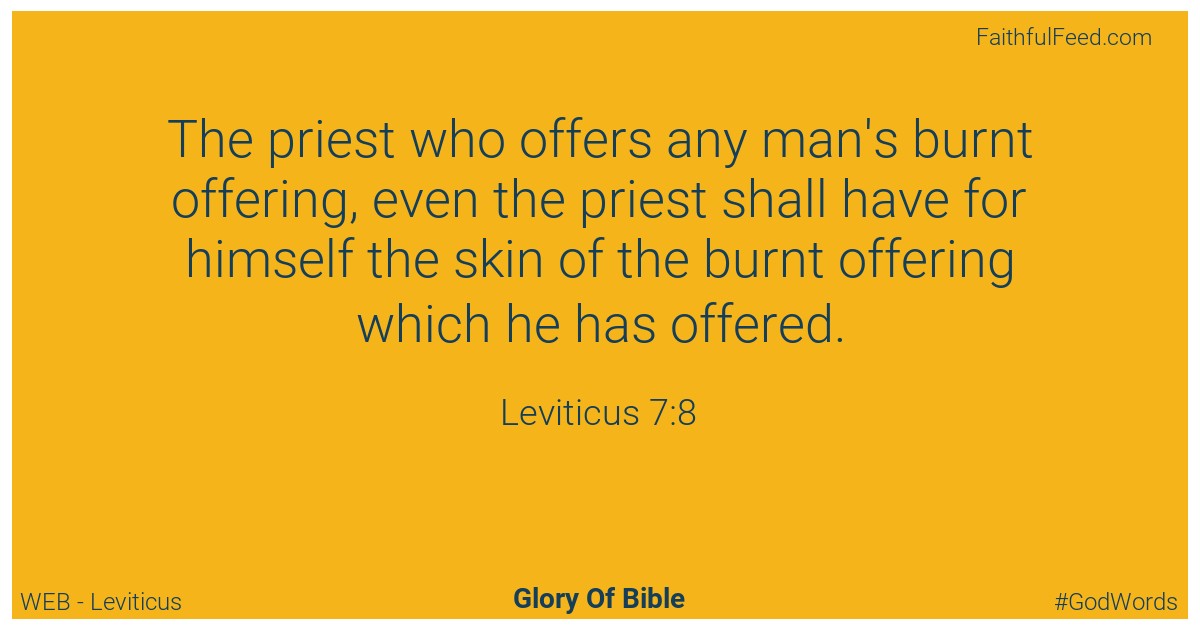 Leviticus 7:8 - Web