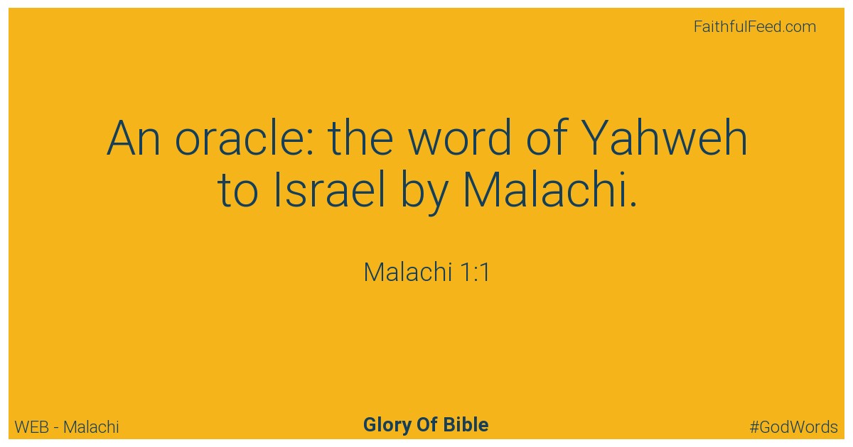 Malachi 1:1 - Web