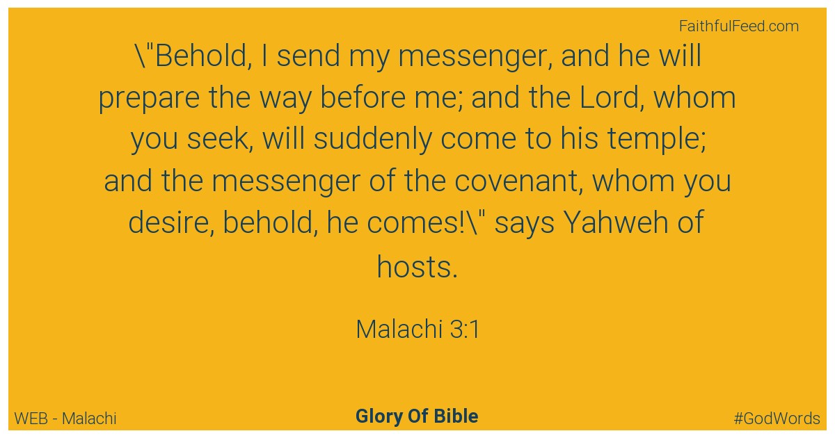 Malachi 3:1 - Web