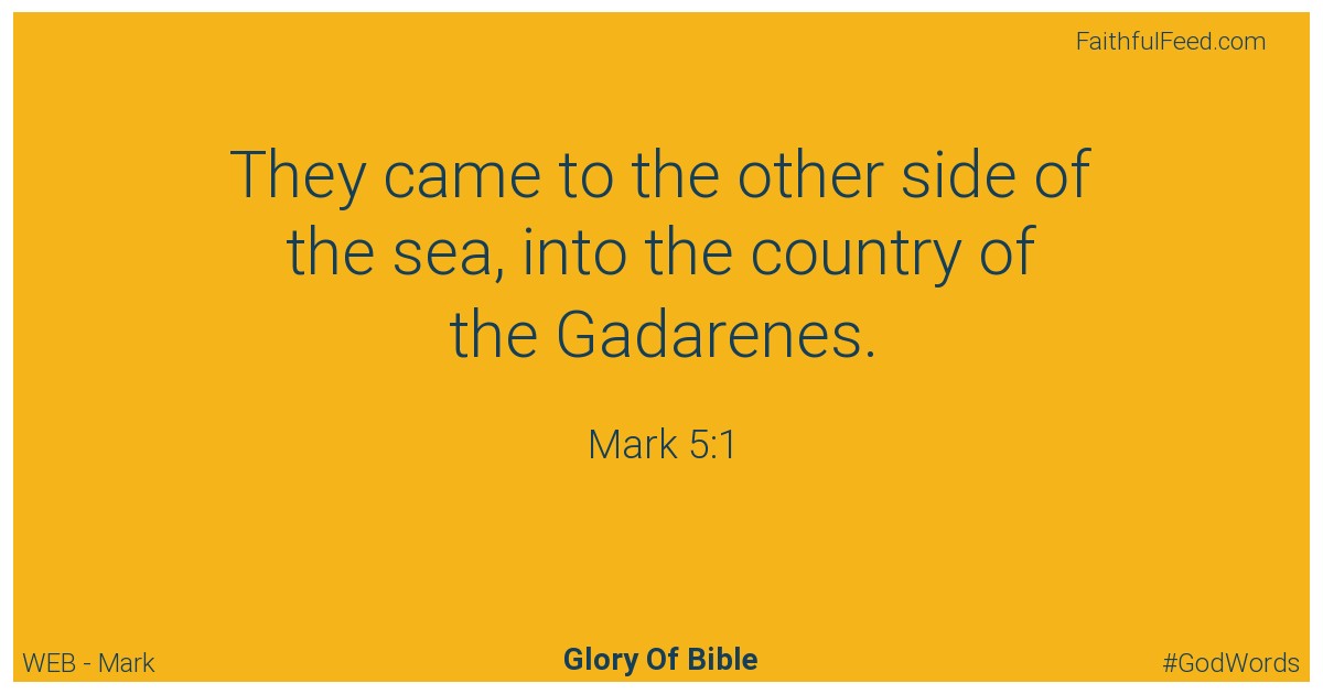 The Bible Verses from Mark Chapter 5 - Web