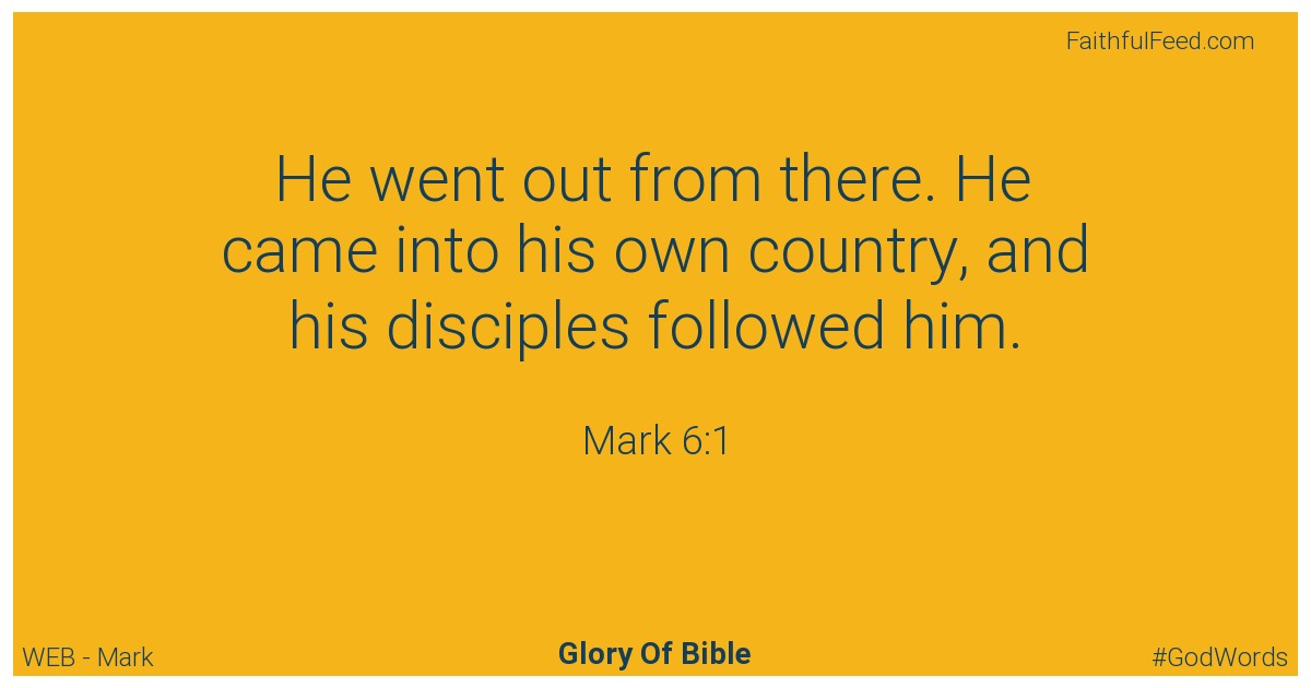 The Bible Verses from Mark Chapter 6 - Web