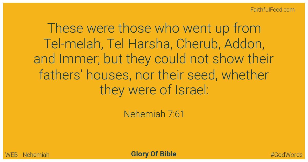 Nehemiah 7:61 - Web