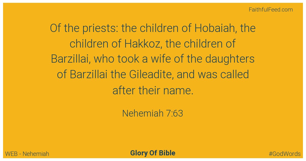 Nehemiah 7:63 - Web