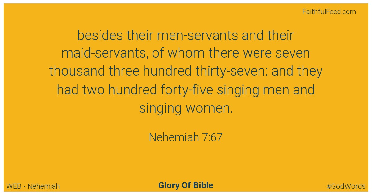 Nehemiah 7:67 - Web