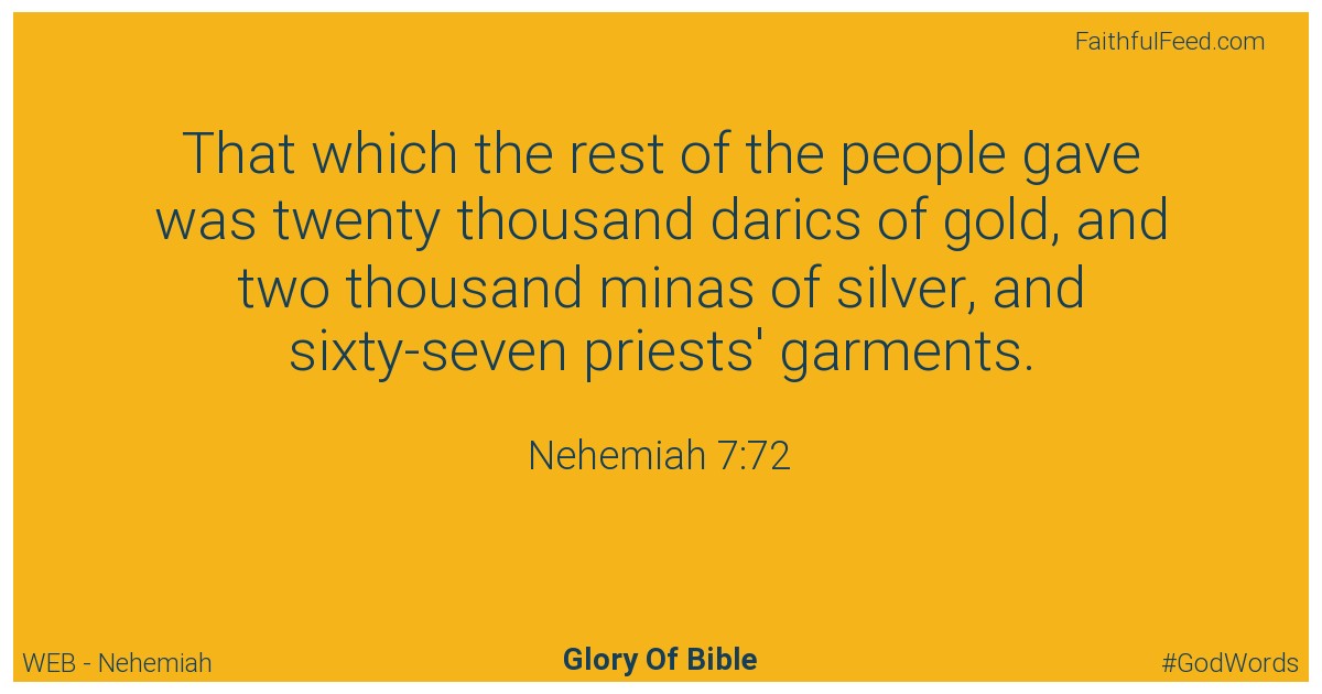 Nehemiah 7:72 - Web