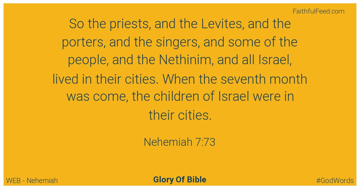 Nehemiah 7:73 - Web