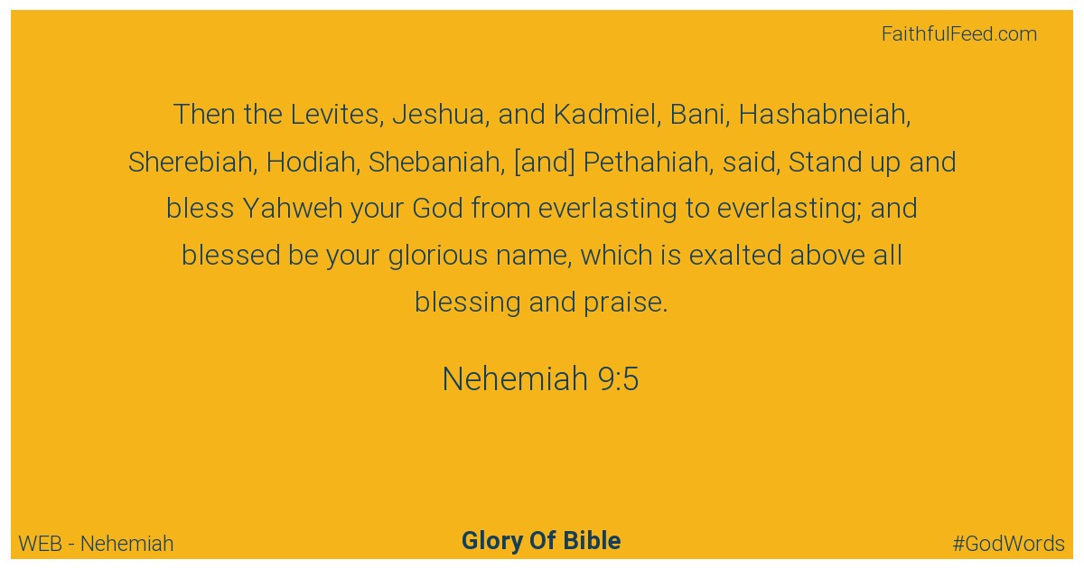 Nehemiah 9:5 - Web