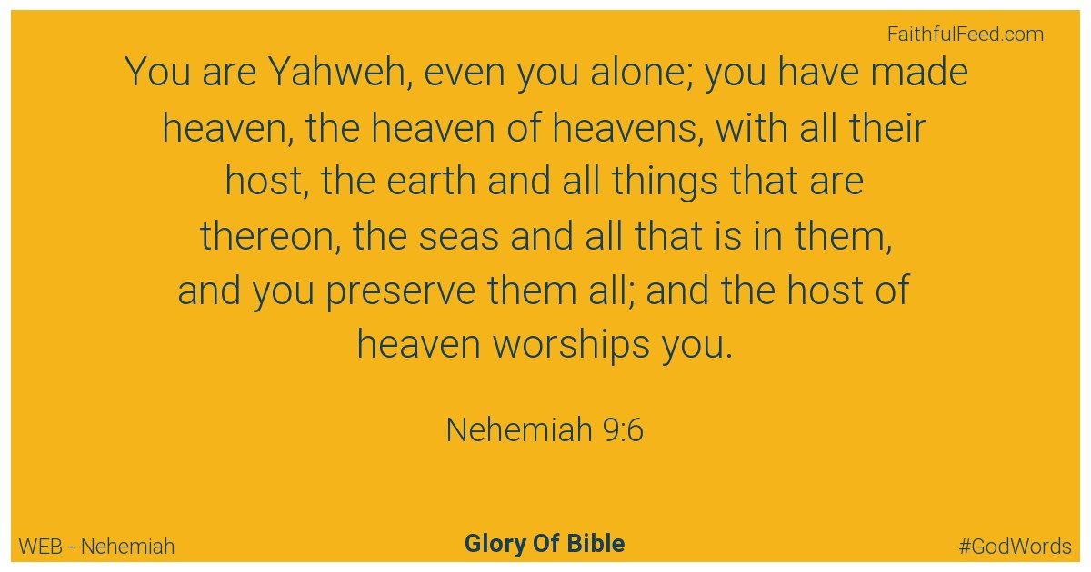 Nehemiah 9:6 - Web