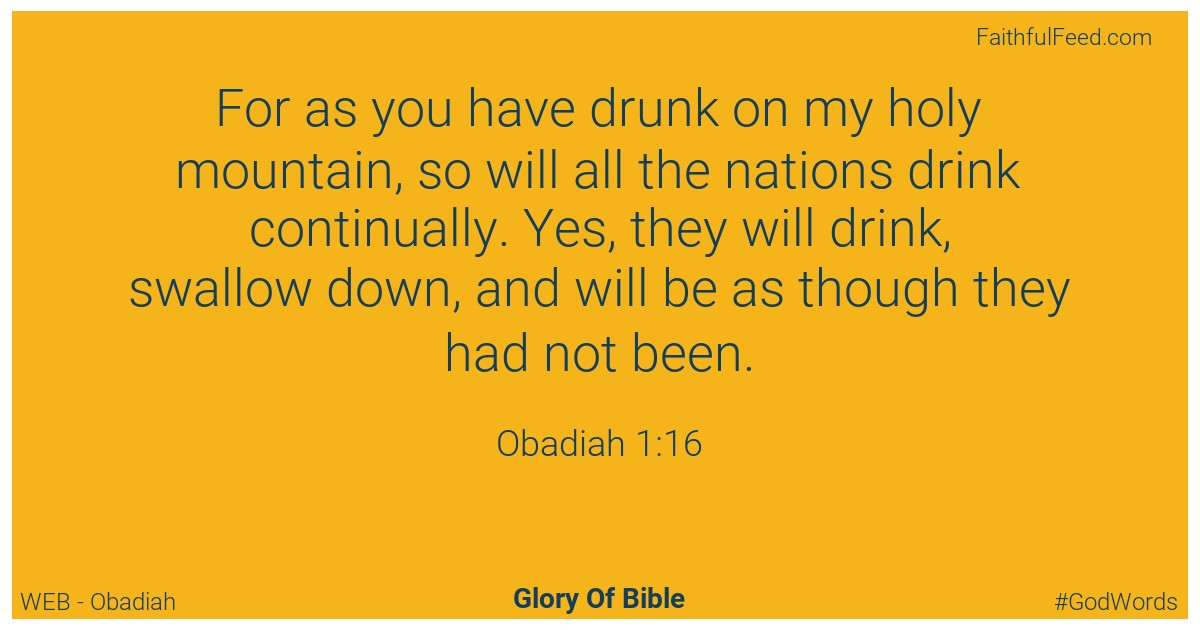 Obadiah 1:16 - Web