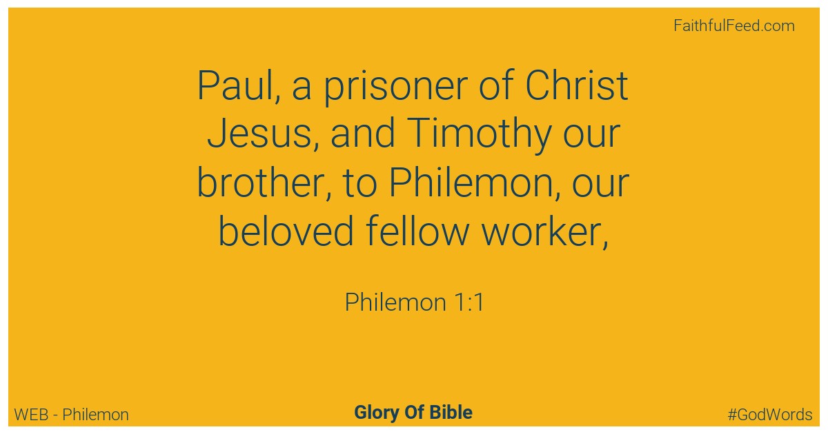 Philemon 1:1 - Web