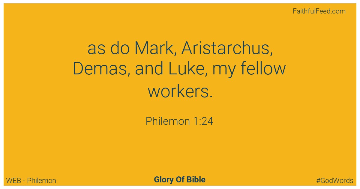 Philemon 1:24 - Web