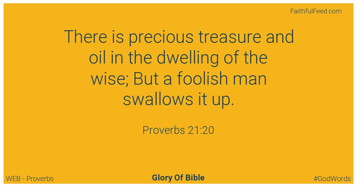 Proverbs 21:20 - Web