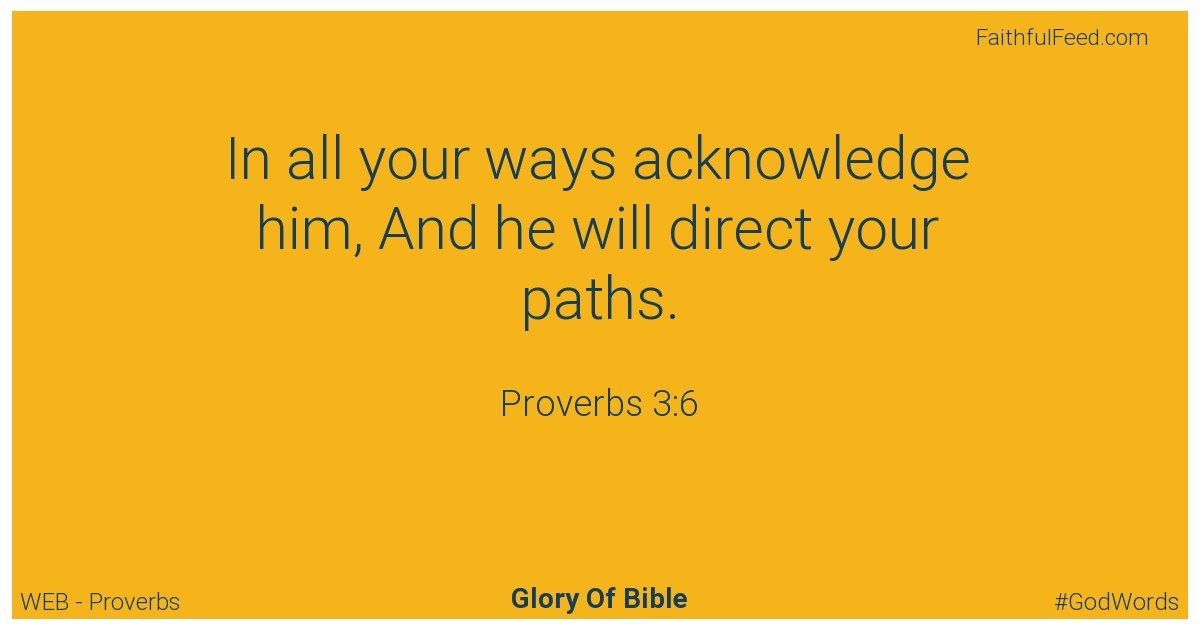 Proverbs 3:6 - Web