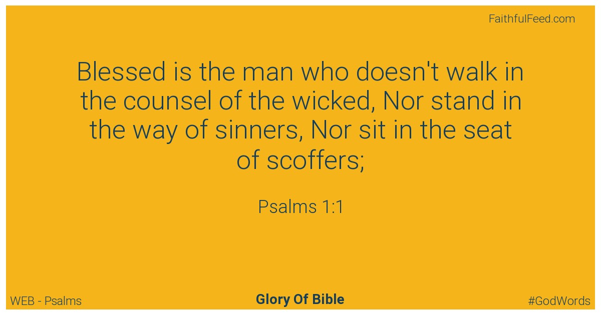 Psalms 1:1 - Web