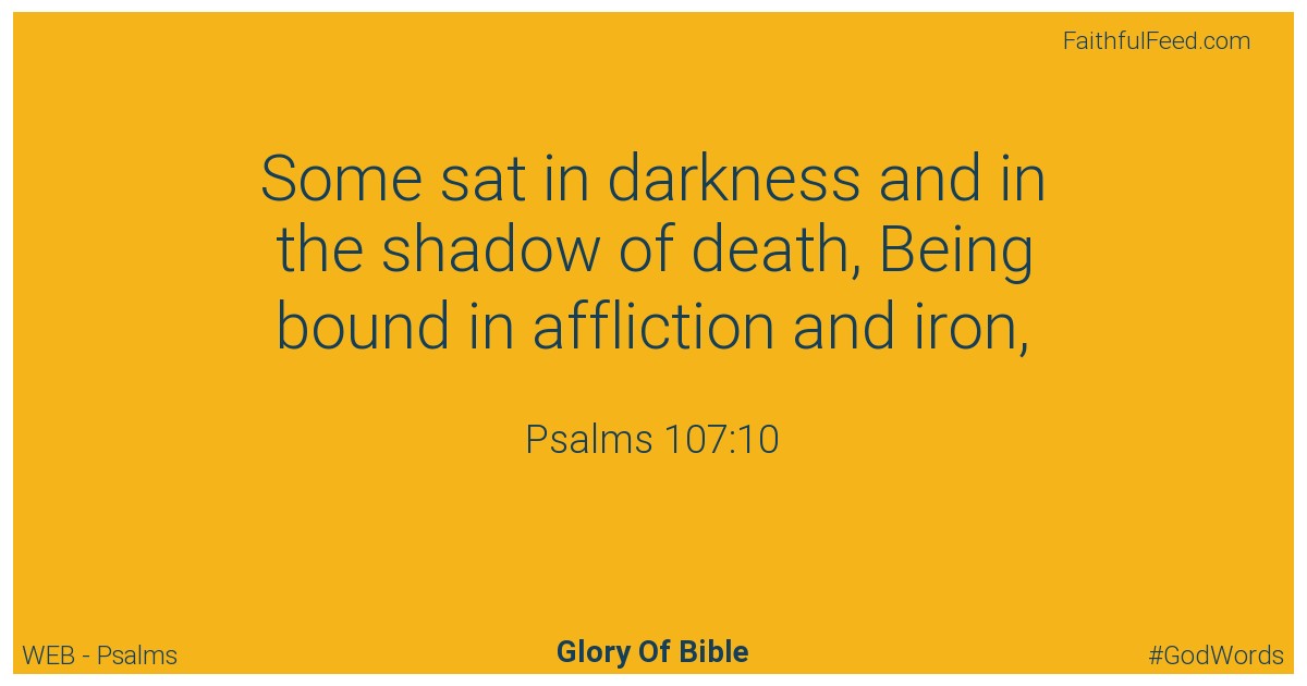 Psalms 107:10 - Web