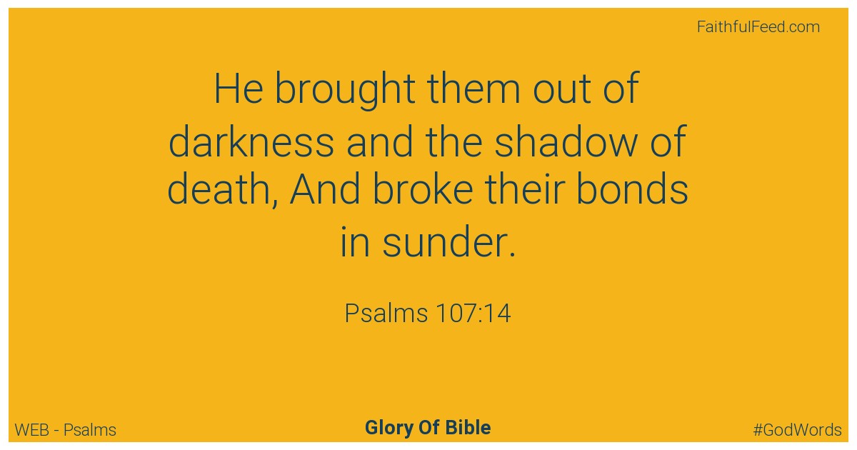 Psalms 107:14 - Web