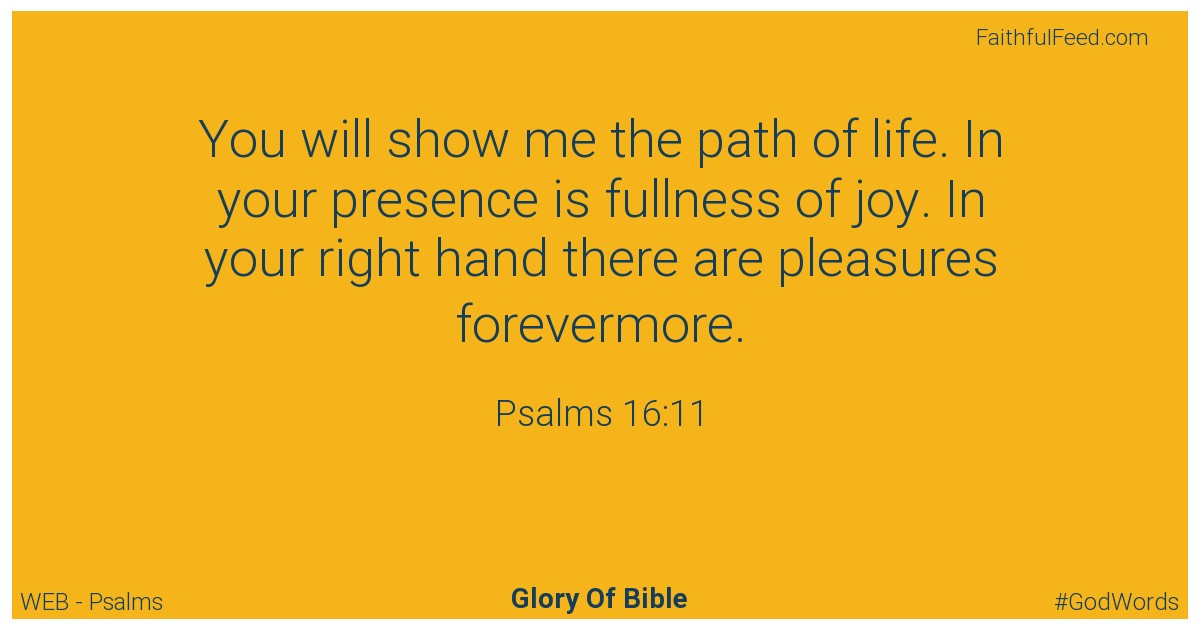 Psalms 16:11 - Web