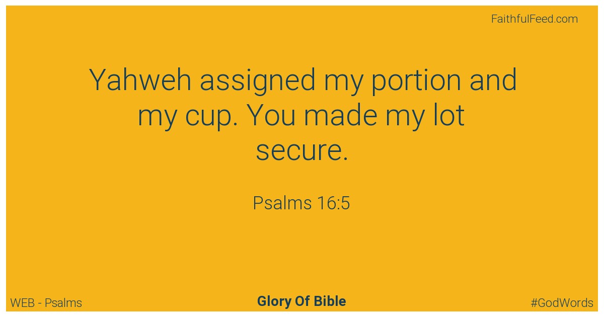 Psalms 16:5 - Web