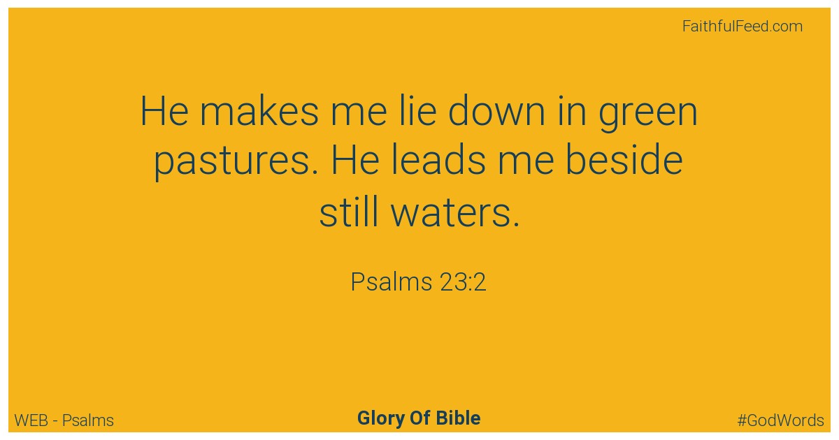 Psalms 23:2 - Web